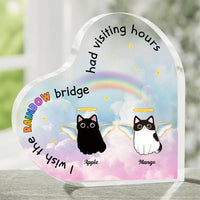 Thumbnail for The Rainbow Bridge Had Visiting Hours - Cat Memorial Gift - Heart Acrylic Plaque  - Heart Acrylic Plaque AA