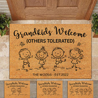 Thumbnail for Grandkids Welcome Others Tolerated Grandma Doormat AB