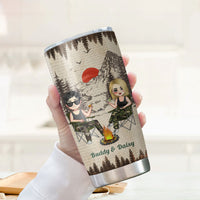 Thumbnail for Personalized Camping Partners For Life Husband And Wife Tumbler, Gift For Camping Lover AA