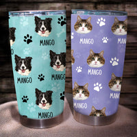 Thumbnail for Custom Dog Cat Photo With Name Tumbler, Pet Lover Gift AA