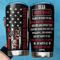 Thumbnail for Best Dog Dad Ever Custom Tumbler, DIY Gift For Dog Lovers AA