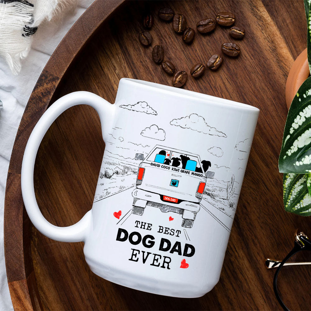 Best Dog Dad Ever - Personalized Mug for Dog Dad AO