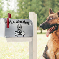 Thumbnail for Dogs Cling To Bone Family Name Mailbox Cover, Dog Lover Gift AF