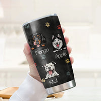 Thumbnail for Five Things You Should Know About This Dog Mom Personalized Steel Tumbler, Best Gift for Dog Lovers AA