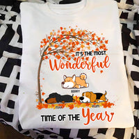 Thumbnail for Personalized Time Of The Year Dog Fall T-shirt, DIY Dog Gift CustomCat
