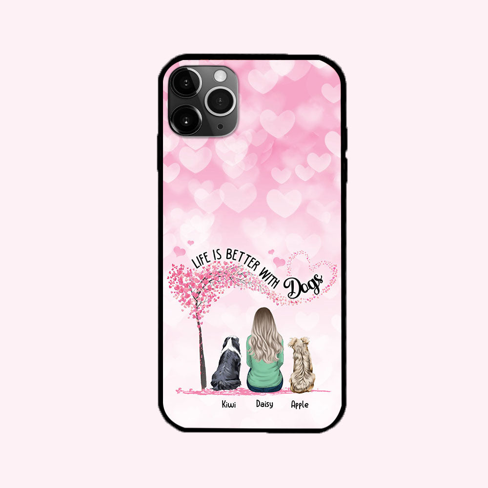 Personalized Life Is Better With Dog Phone Case, Gift For Dog Mom AA
