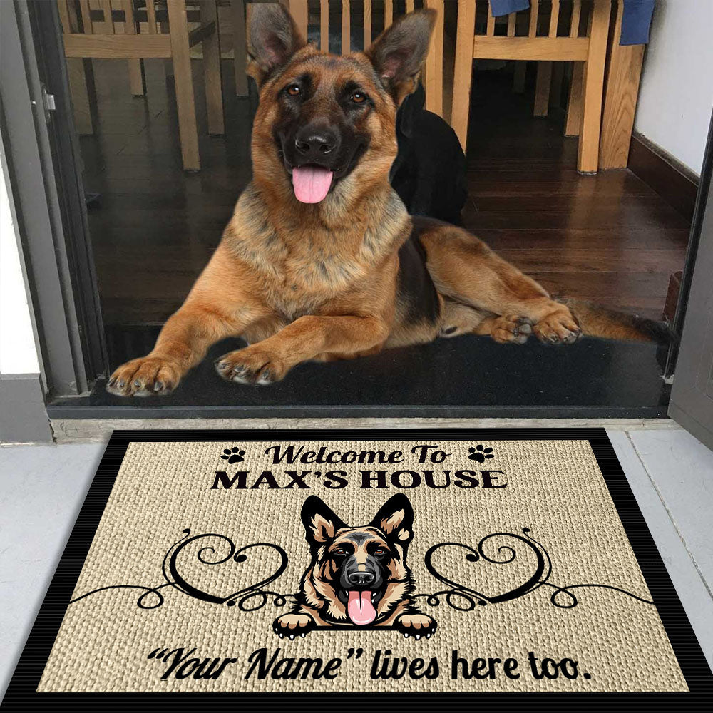 Welcome To Dog's House Doormat, Dog Lover Gift AB