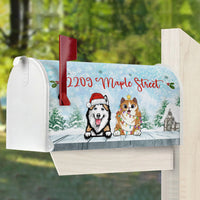 Thumbnail for Winter Sky With Dog Cat Mailbox Cover, Christmas Decor AF