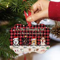 Thumbnail for Personalized On The Naughty List We Regret Nothing Dog Christmas Benelux Ornament AE