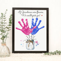 Thumbnail for If Grandmas/Moms Were Flowers Photo Frame, Kids Handprint Keepsake AA