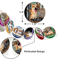 Thumbnail for Personalized Dog Photo Perforated Roll Stickers, Therapy Dog Labels JonxiFon