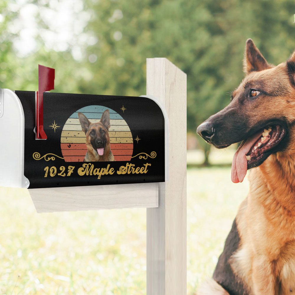 Vintage Retro Pet  Photo Mailbox Cover, Dog Lover Gift AF