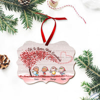 Thumbnail for Personalized Life Is Better With Grandkids Printed Wood Benelux Ornament, Christmas Gift For Mom Grandma AE