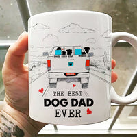 Thumbnail for Best Dog Dad Ever - Personalized Mug for Dog Dad AO
