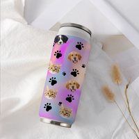 Thumbnail for Custom Hologram Tie Dye Dog Cat Photo Drink Can, Pet Lover Gift JonxiFon