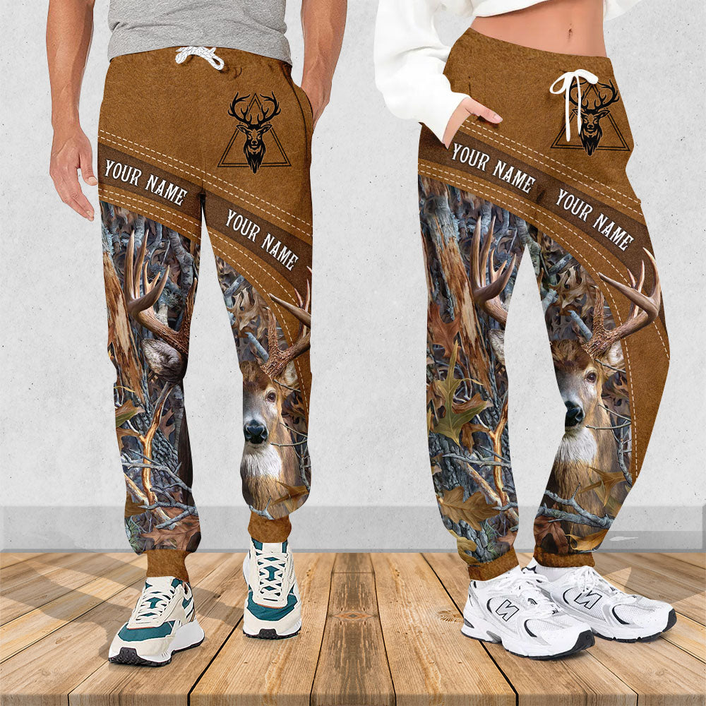 Custom Name Deer Hunting Lover Sweatpants For Men & Women AB