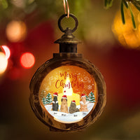Thumbnail for Custom Dog Cat In Winter Christmas LED Light Ornament, Christmas Gift AE