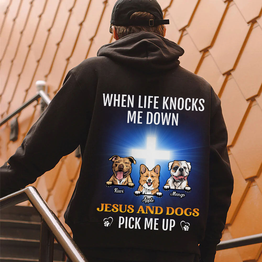 Jesus And Dog Pick Me Up Dog T-shirt/Hoodie/Sweatshirt, DIY Dog Gift CustomCat