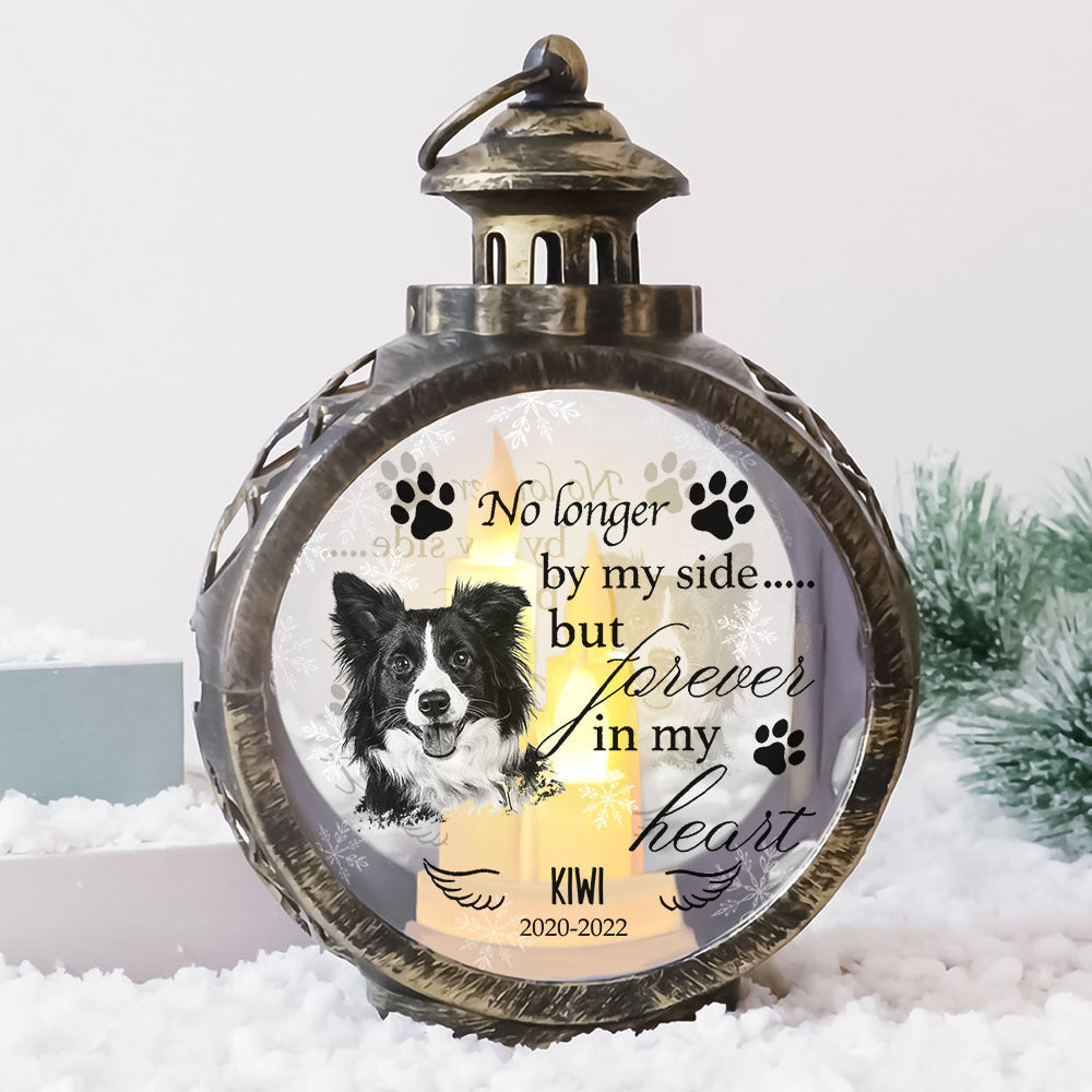 Custom No Longer By Our Side Pet Memorial LED Light Ornament, Memorial Gift AE