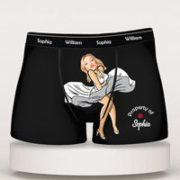 Thumbnail for Upload Face Photo Cartoon Girl Men's Boxer Briefs, Gift For Him AI