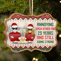 Thumbnail for Annoying Each Other For So Many Years Couple Printed Wood Ornament AE