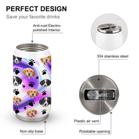 Thumbnail for Custom Hologram Tie Dye Dog Cat Photo Drink Can, Pet Lover Gift JonxiFon