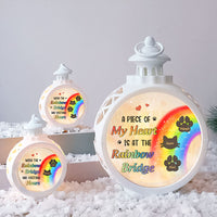 Thumbnail for Custom Memorial Dog & Cat Rainbow Bridge LED Light Ornament, Christmas Gift For Dog Lovers AE