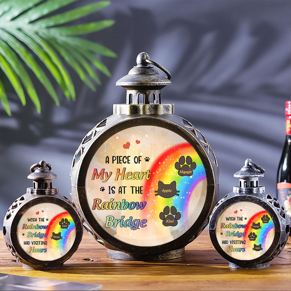 Custom Memorial Dog & Cat Rainbow Bridge LED Light Ornament, Christmas Gift For Dog Lovers AE