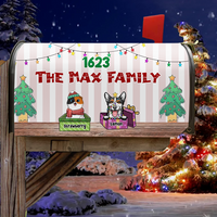 Thumbnail for Custom Naughty Cats And Dogs Christmas Mailbox Cover, Christmas Gift AF