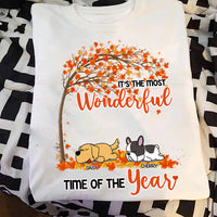 Thumbnail for Personalized Time Of The Year Dog Fall T-shirt, DIY Dog Gift CustomCat