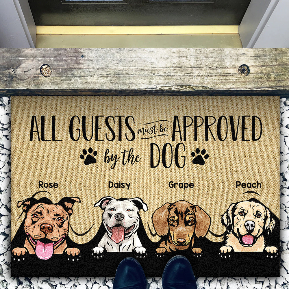 Approved By The Dog Custom Doormat, DIY Gift For Dog Lovers AB