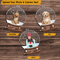 Thumbnail for Custom Photo Snowball Pet & Family Printed Acrylic Ornament, Gift For Dog Lovers, Christmas Gift AE