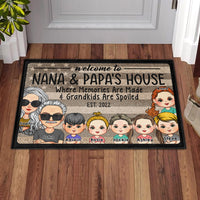 Thumbnail for Personalized Welcome To Grandma Grandpa Family House Doormat, Custom Kids AB