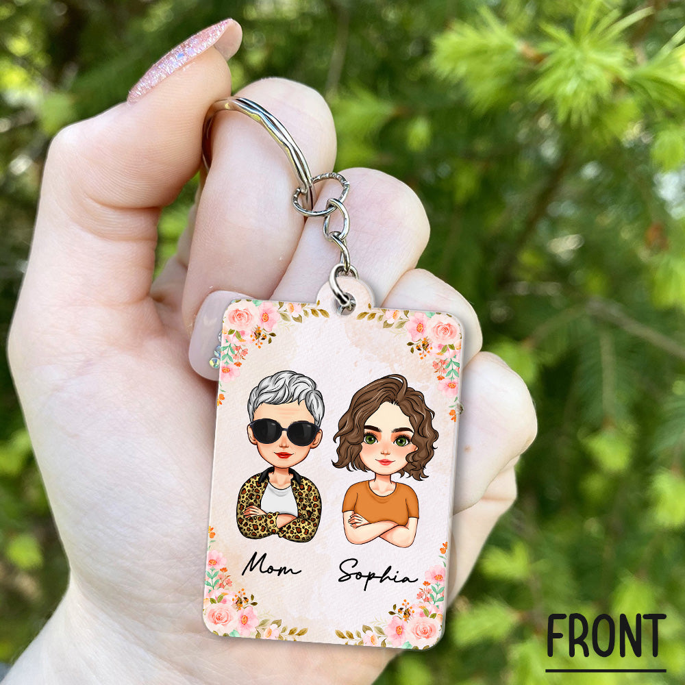 Personalized The Day You Became My Mom Acrylic Keychain, Gift For Mom JonxiFon