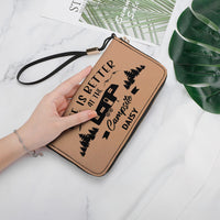Thumbnail for Personalized Camping Campsite Leather Wallet, Gift For Camping Lovers JonxiFon