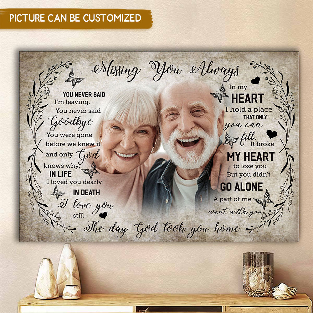Missing You Always Memorial Personalized Canvas AK