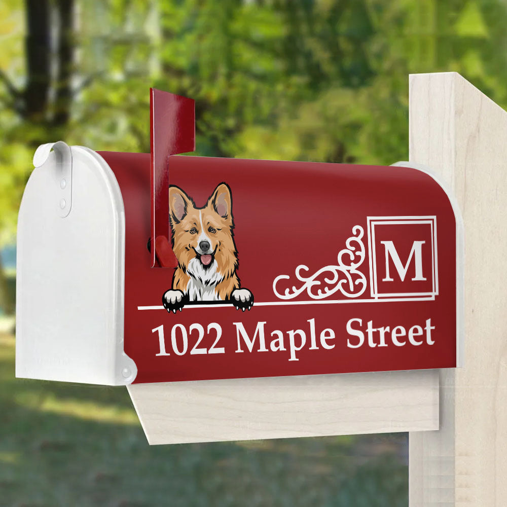 Custom Dog Cat Cartoon Mailbox Cover, Dog Lover Gift AF