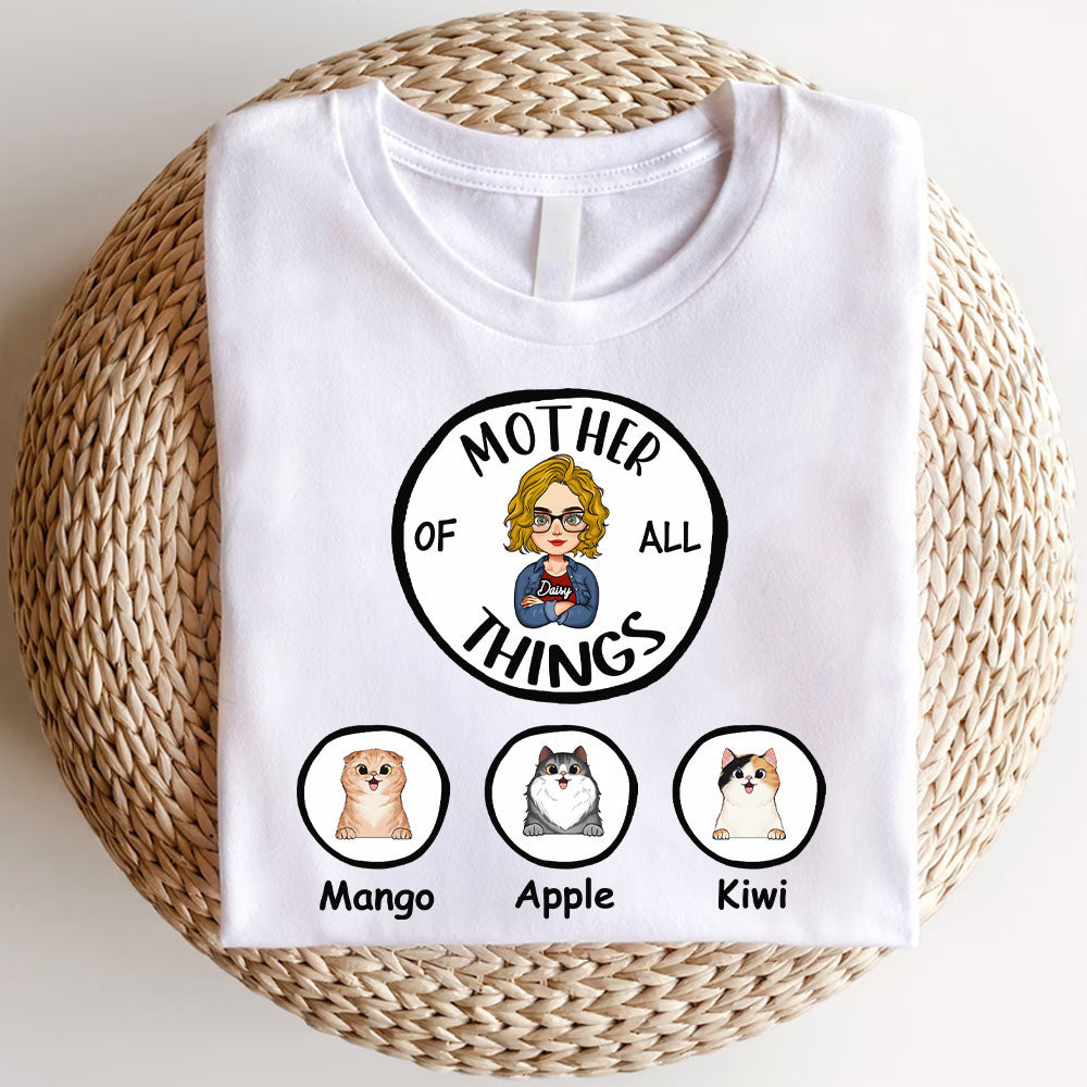 Mother Of All Things Personalized Shirt, Mother's Day Gift For Cat Mom CustomCat