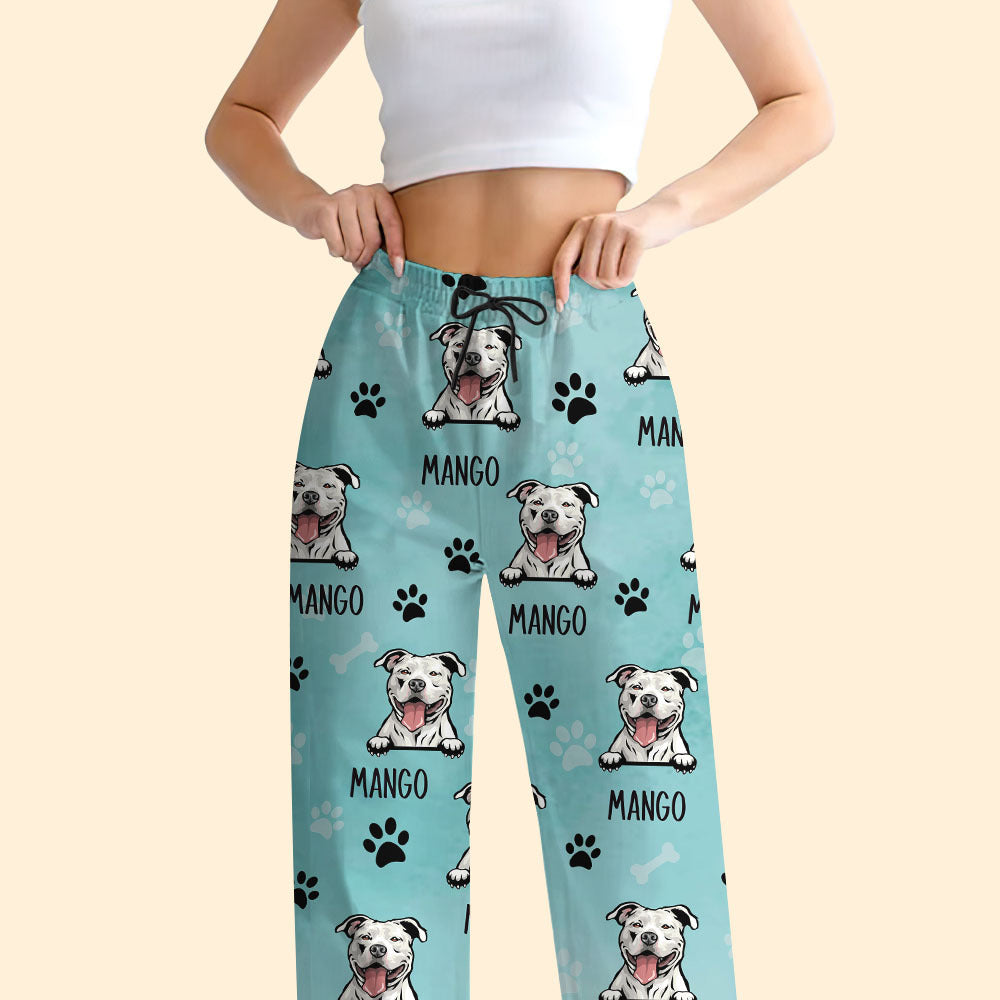 Custom Dog Cat Clipart With Name Pajamas Set, Pet Lover Gift AB