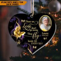 Thumbnail for Personalized Memorial Those We Love Don't Go Away Printed Acrylic Ornament AE