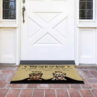 Thumbnail for Welcome To Our House - The Humans Live Here With Us - Dogs Personalized Doormat AB