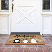 Thumbnail for Welcome to Our House - The Human Live Here With Us - Doormat For Cat Lovers AB
