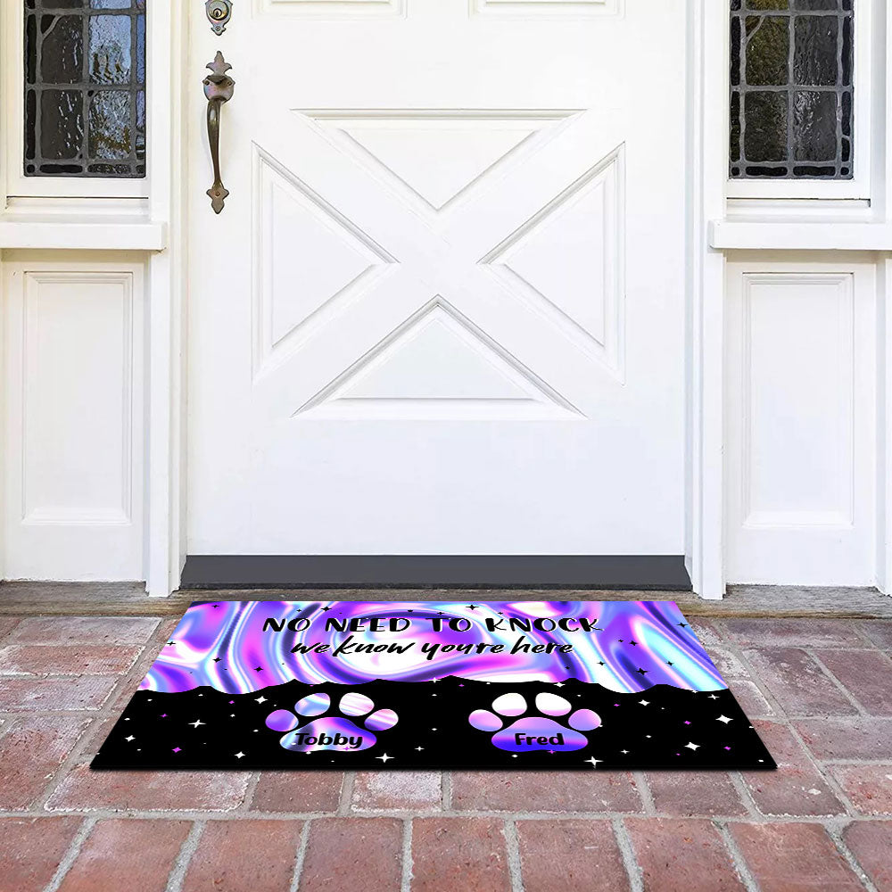 Hologram Pawprints A House Is Not A Home Without Pawprints - Pets Personalized Doormat Ann