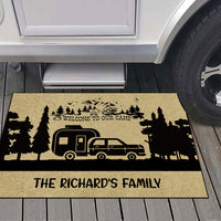 Thumbnail for Welcome To Our Camp, Camping Gift, RVs Campers, Family Camping Doormat AB