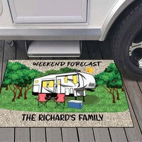 Thumbnail for Weekend Forecast, Family Camping Doormat, RVs Campers Gift AB