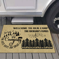 Thumbnail for Welcome To Our Camp, The Best Day Are Spent – Camping Welcome Doormat AB