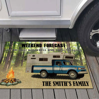 Thumbnail for Weekend Forecast It's The Most Wonderful Time To Go Camping-Personalized Doormat AB