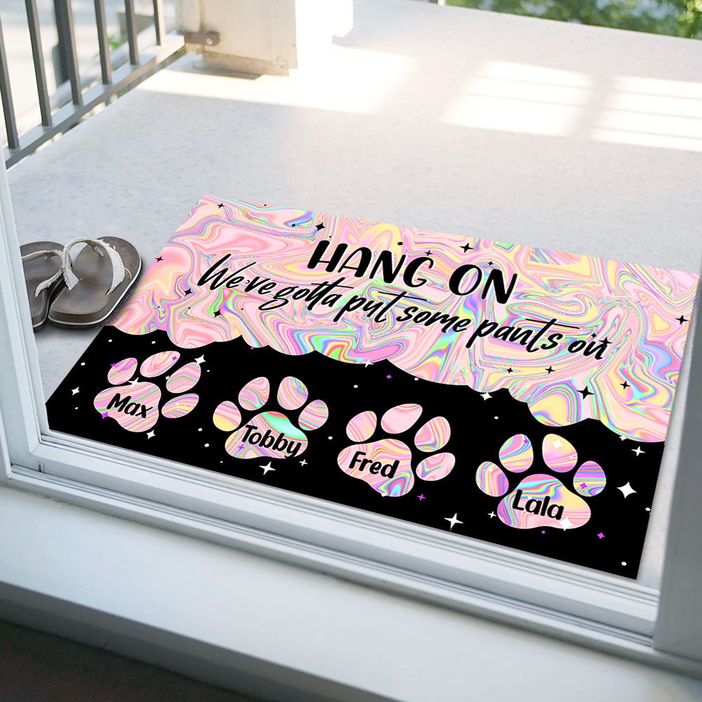 Hologram Pawprints A House Is Not A Home Without Pawprints - Pets Personalized Doormat Ann
