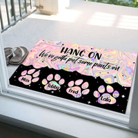 Thumbnail for Hologram Pawprints A House Is Not A Home Without Pawprints - Pets Personalized Doormat Ann