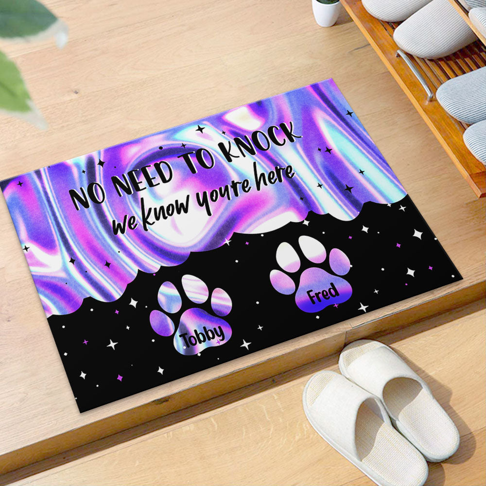 Hologram Pawprints A House Is Not A Home Without Pawprints - Pets Personalized Doormat Ann
